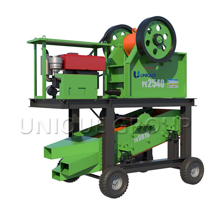 1-20tph Mobile Diesel Jaw Crusher Plant