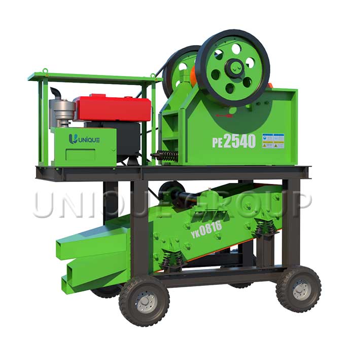 1-20tph Mobile Diesel Jaw Crusher Plant