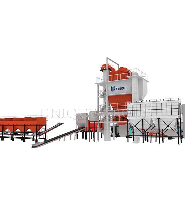 Mobile asphalt mixing plant