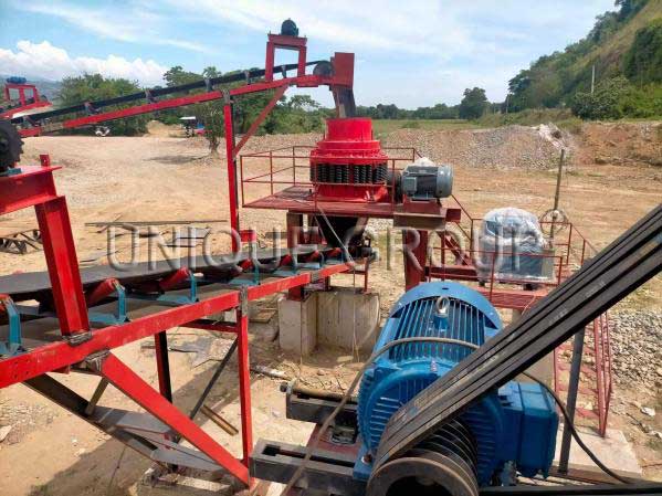 How to set up a 100 t/h crushing plant and improve the sand capacity and quality